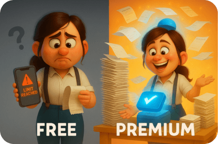 Unlimited receipt scans