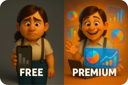 Unlock advanced charts (pie, line, bar, etc)